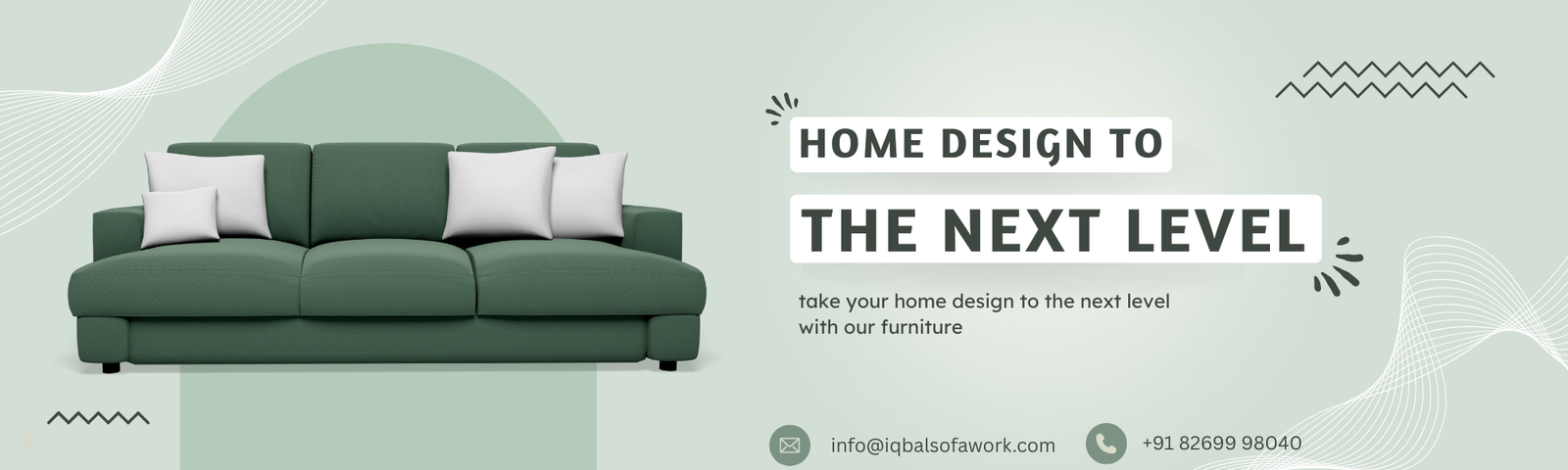 Green Minimalist Elegant Sofa Furniture Sale LinkedIn Article Cover Image